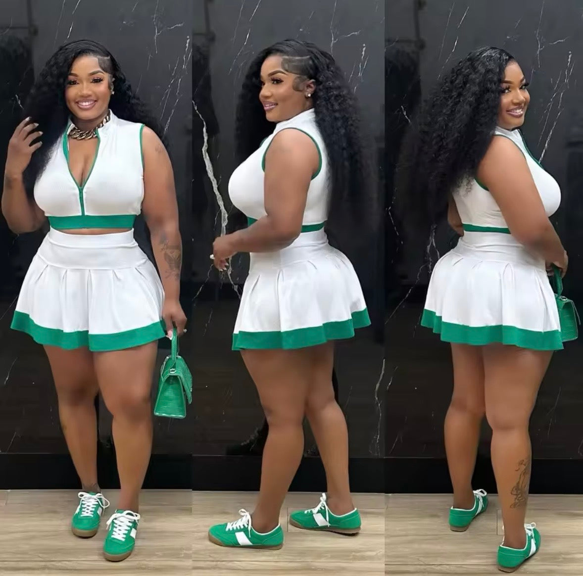 “Tati Tennis” Black 2 Piece Set