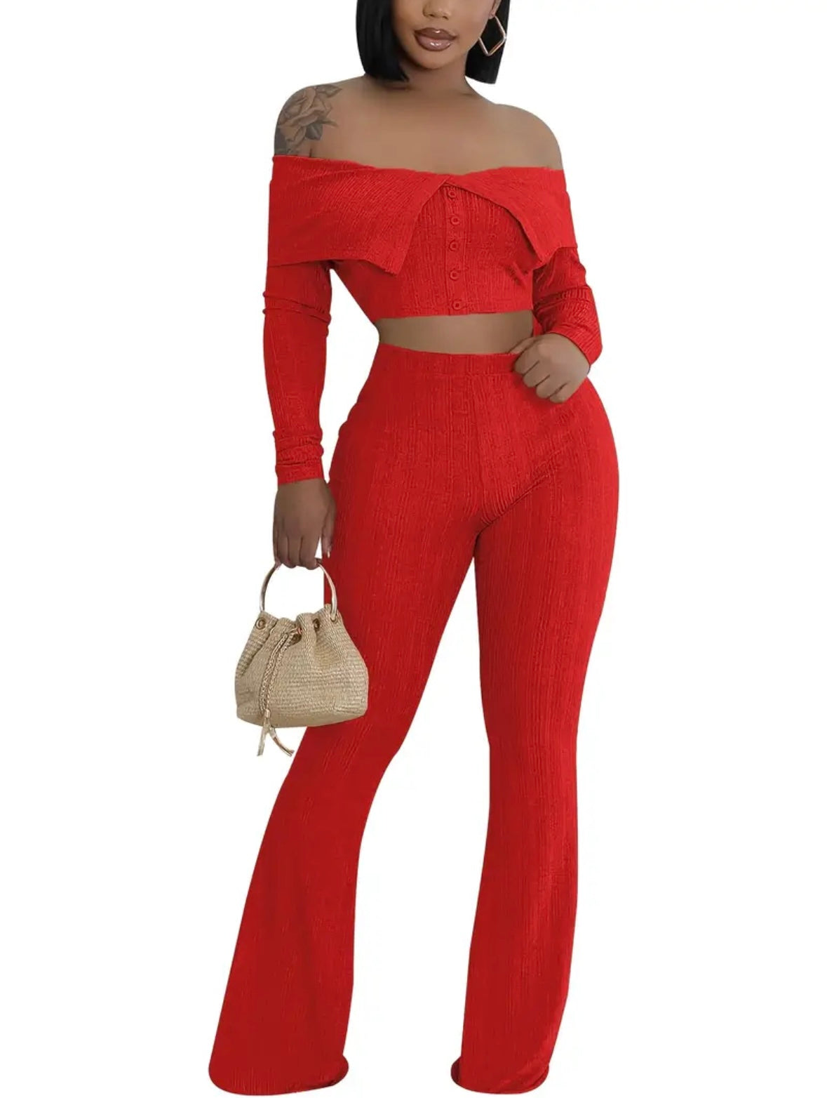 “Nancy” Red 2 Piece Set