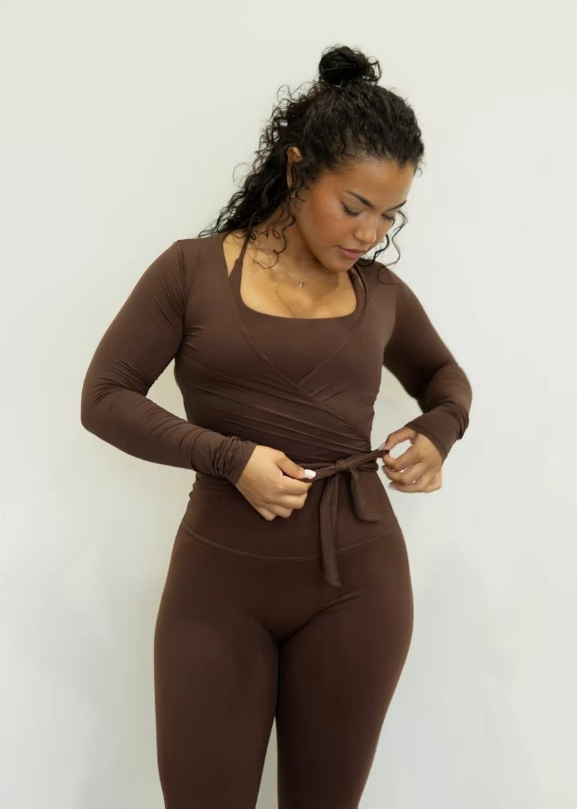 “Ashanti Active” White Wrap Top