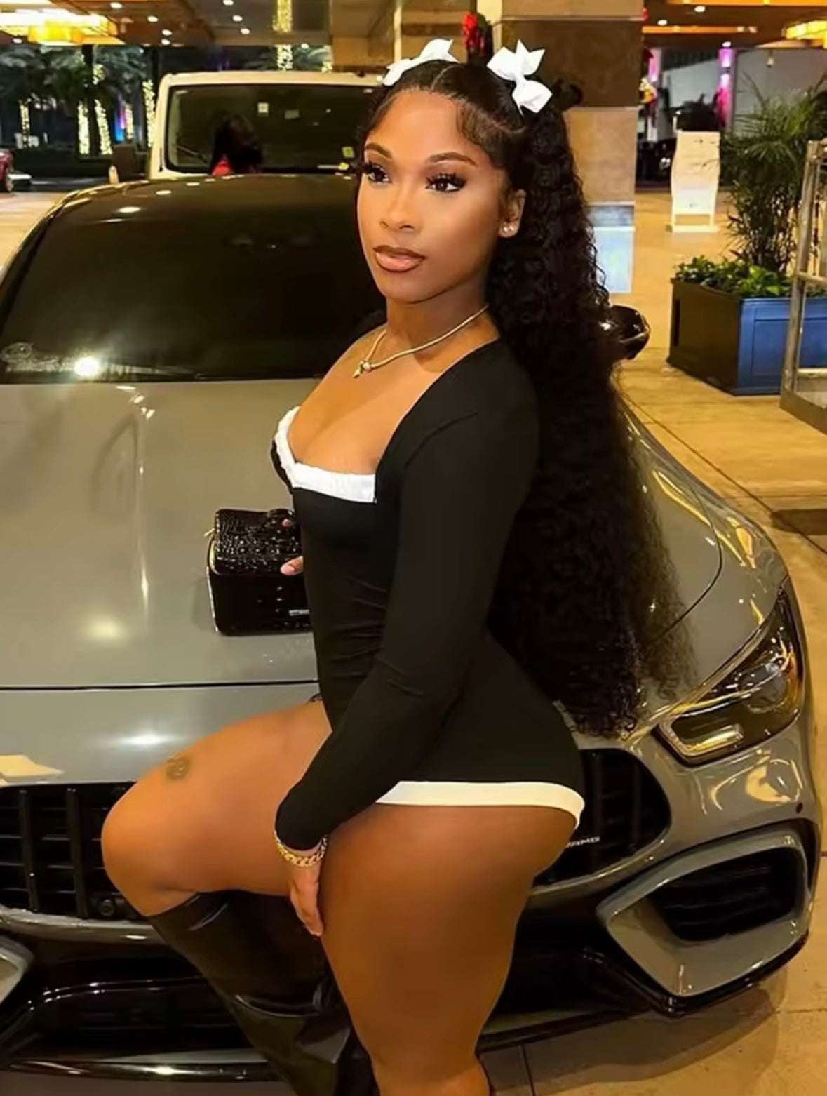 “Makayla” Black Romper