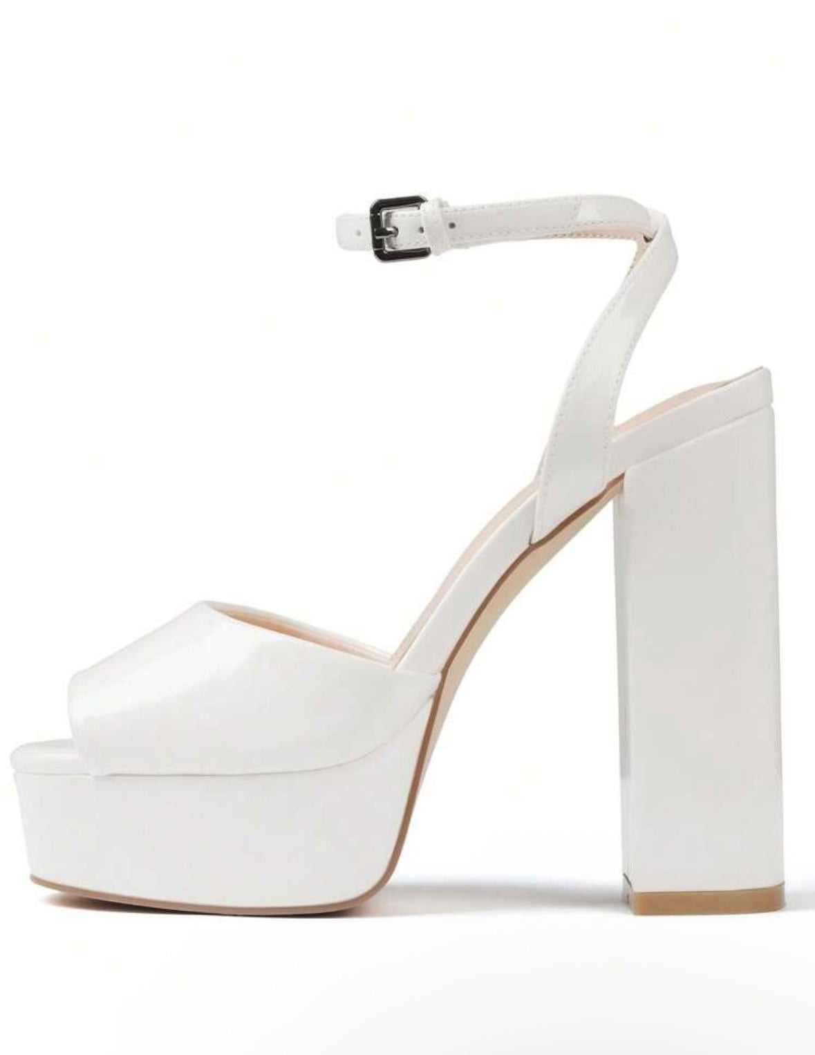 “Simone” White Heel