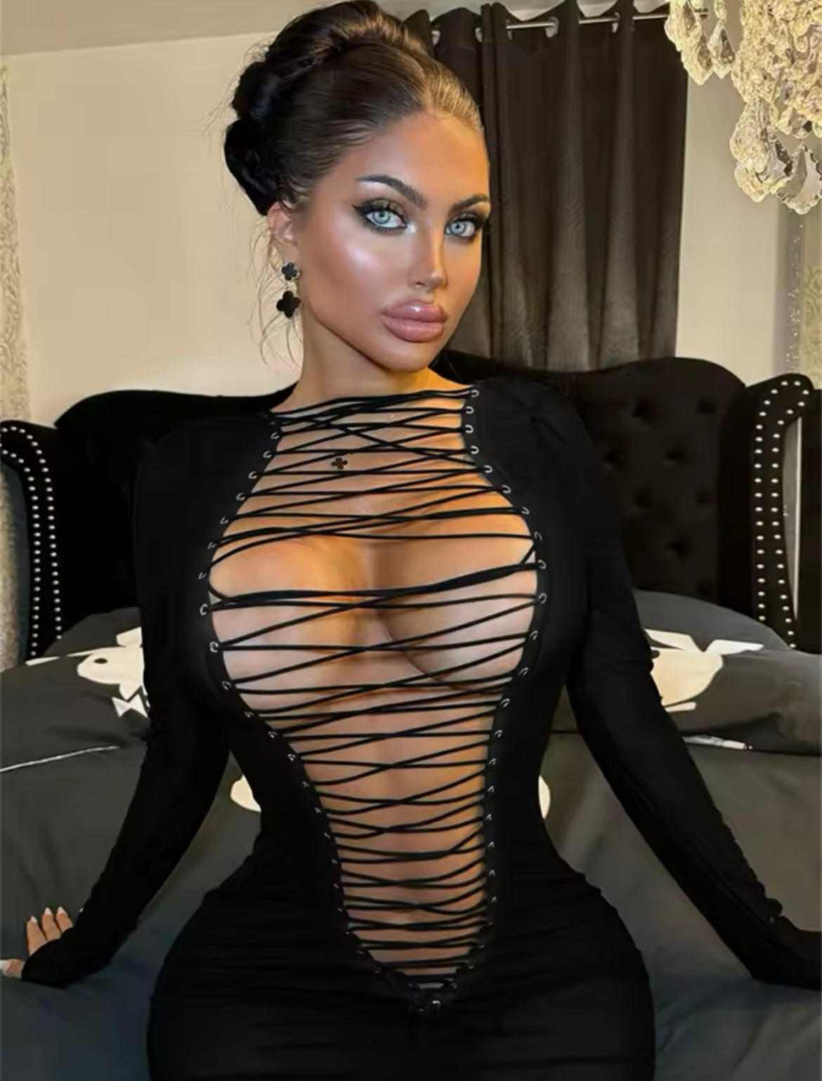 “Madonna” Black Dress