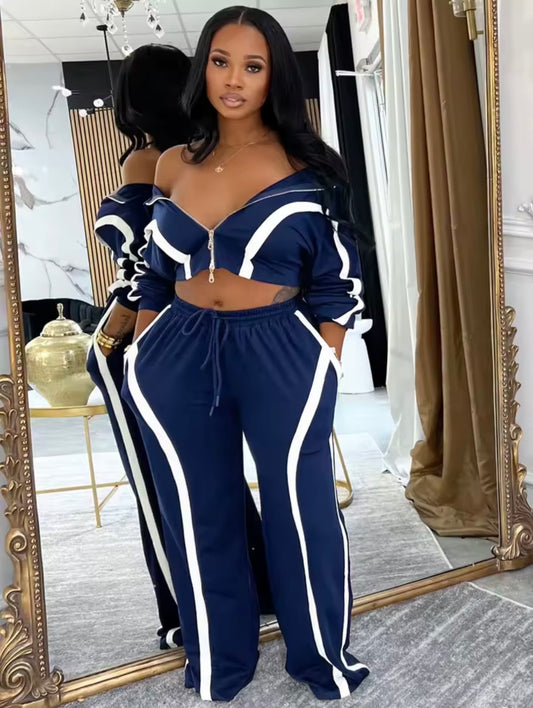 “On The Town” Blue 2 Piece Set