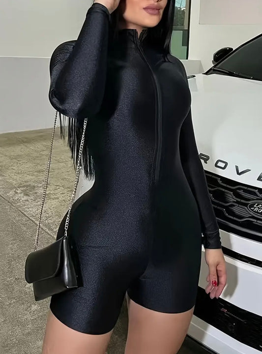 “Mixtiles” Black Romper