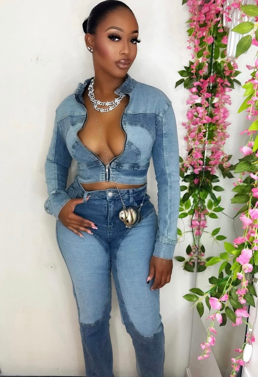 “Mogul Denim” Blue 2 Piece Set