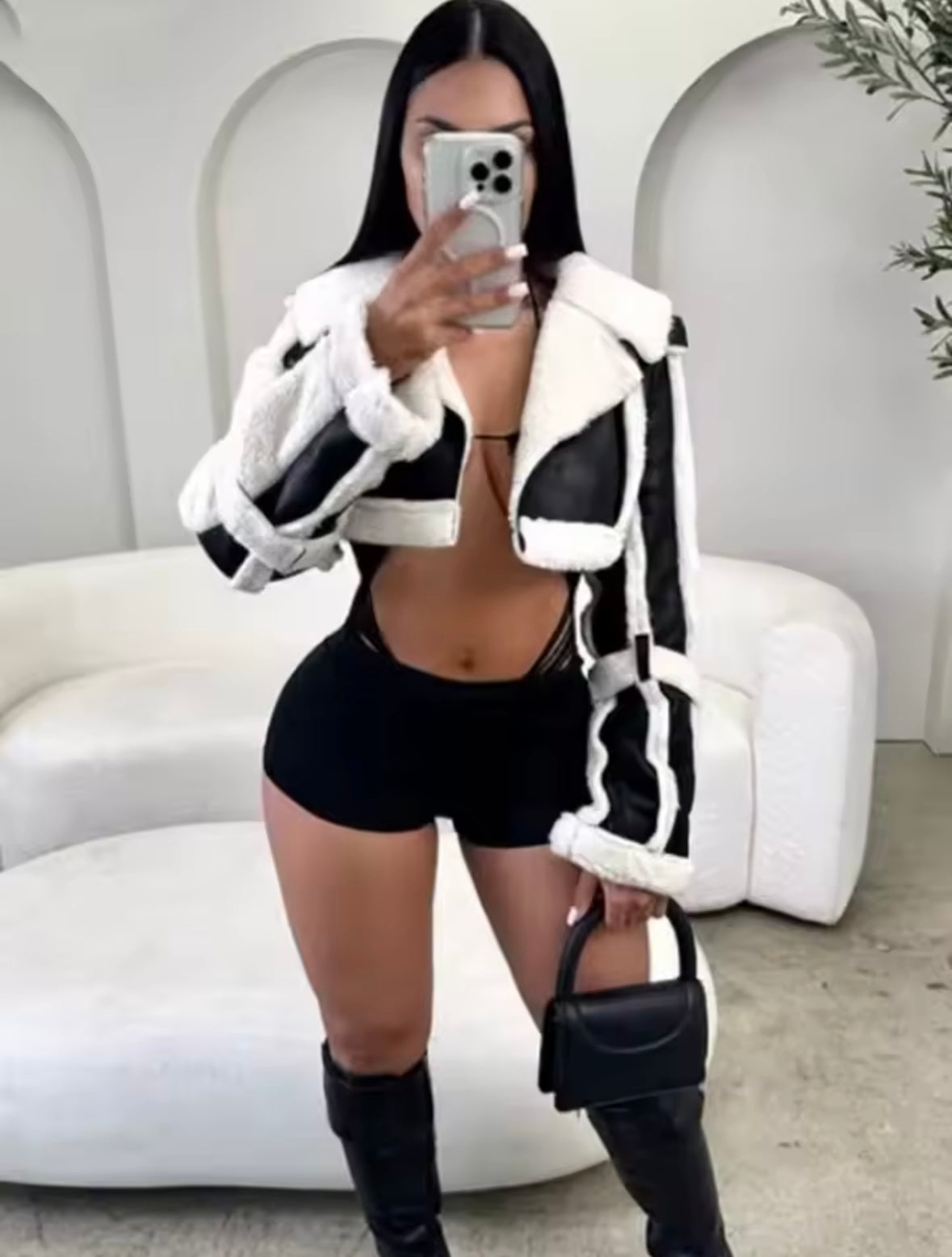 “Widow” Black Leather Jacket