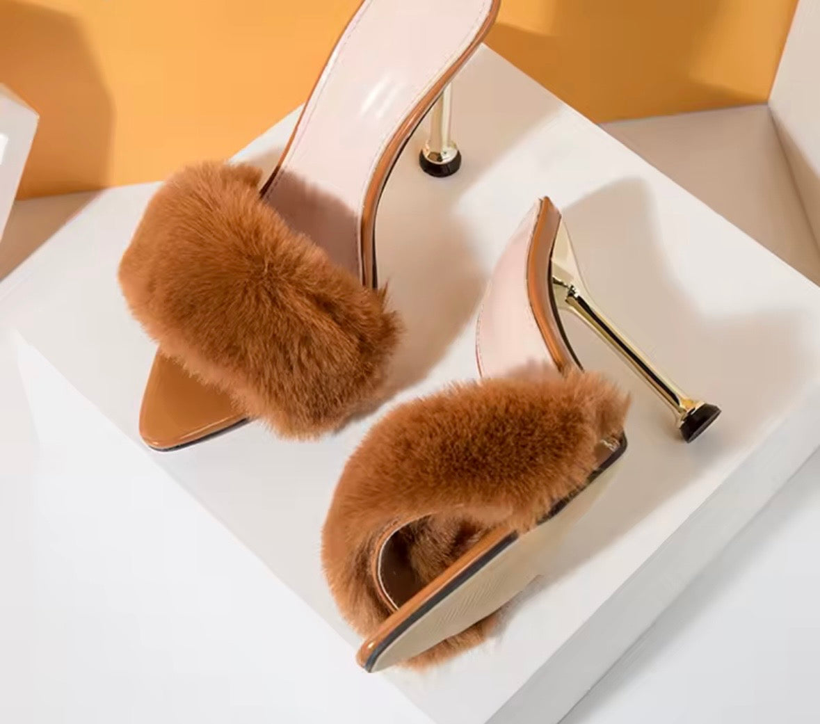 “Fendi Furr” Brown Heel