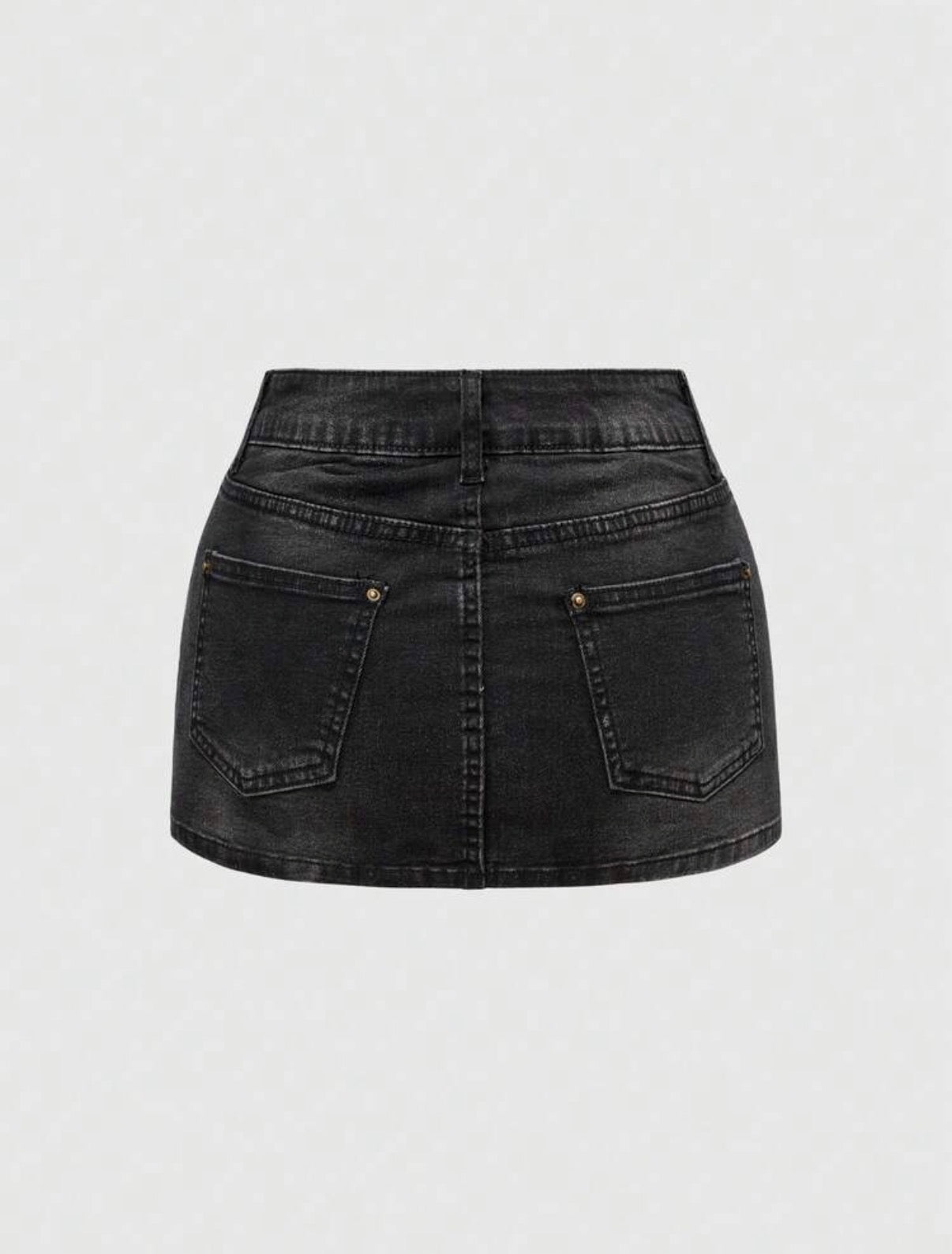 “Tony Tiger” Black Denim Skirt