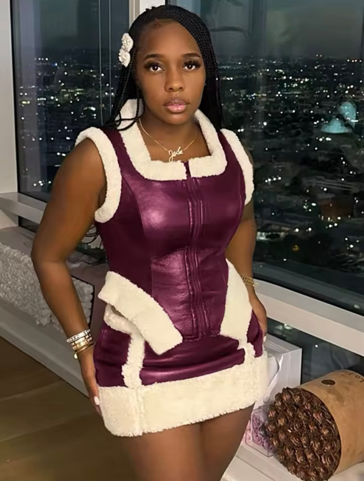 “ Tis Season” Burgundy 2 Piece Set