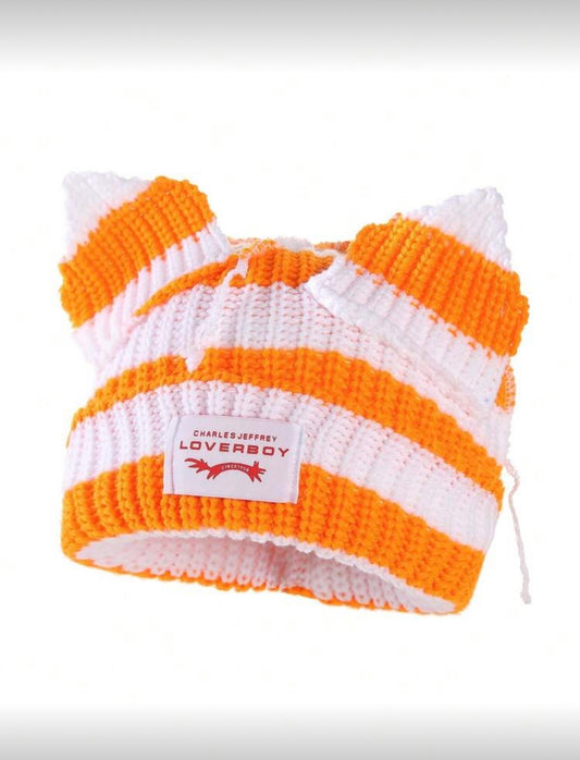 “LoverGirl” Orange Knit Hat