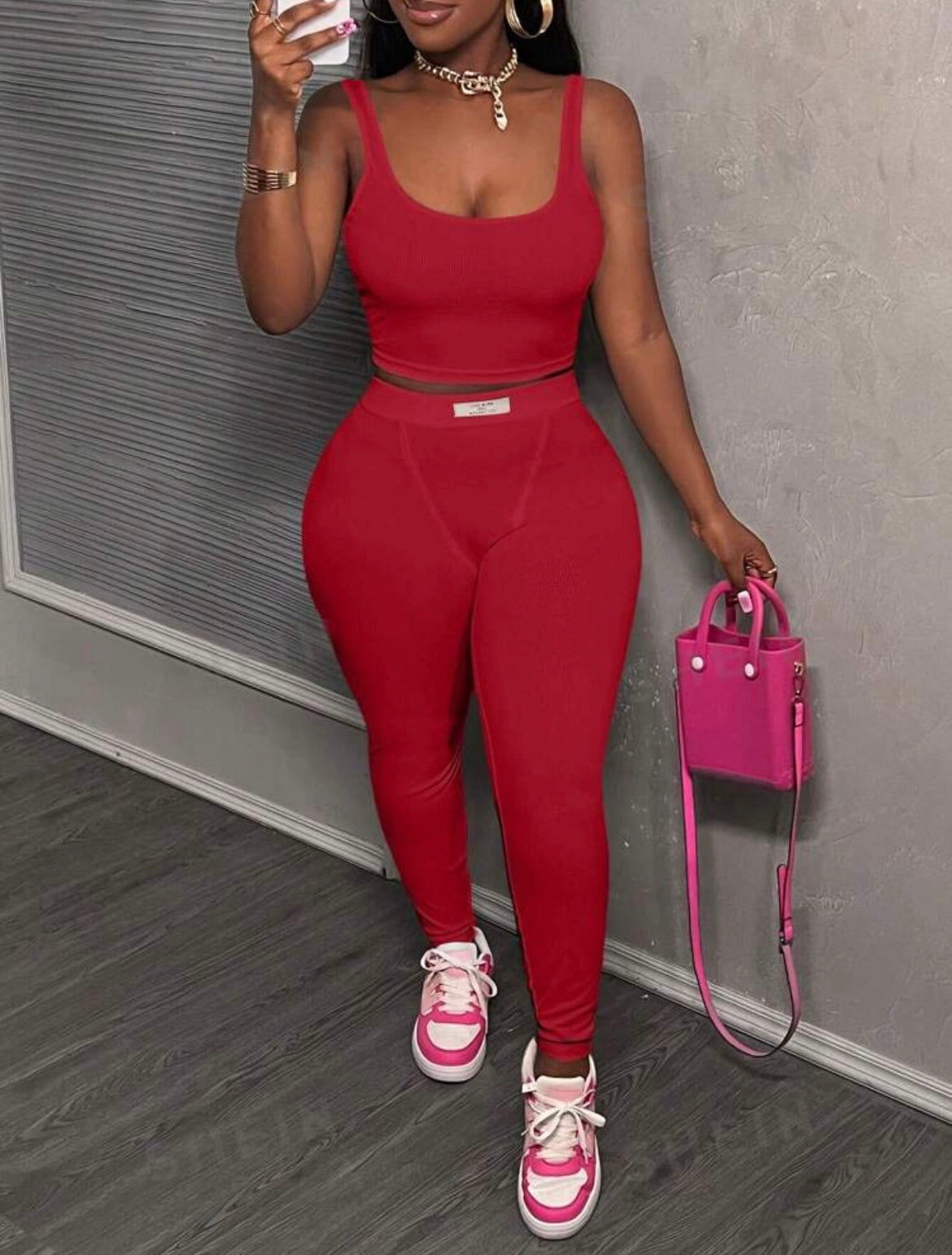 “Dahlia” Orange 2 Piece Set