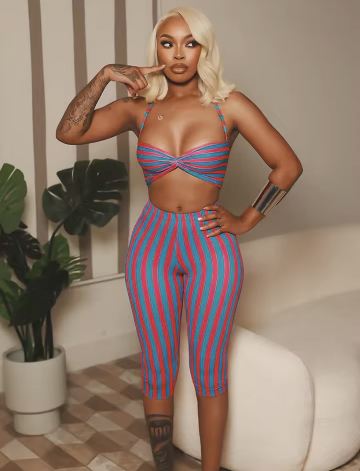 “Cotton Candy” Red 2 Piece Set
