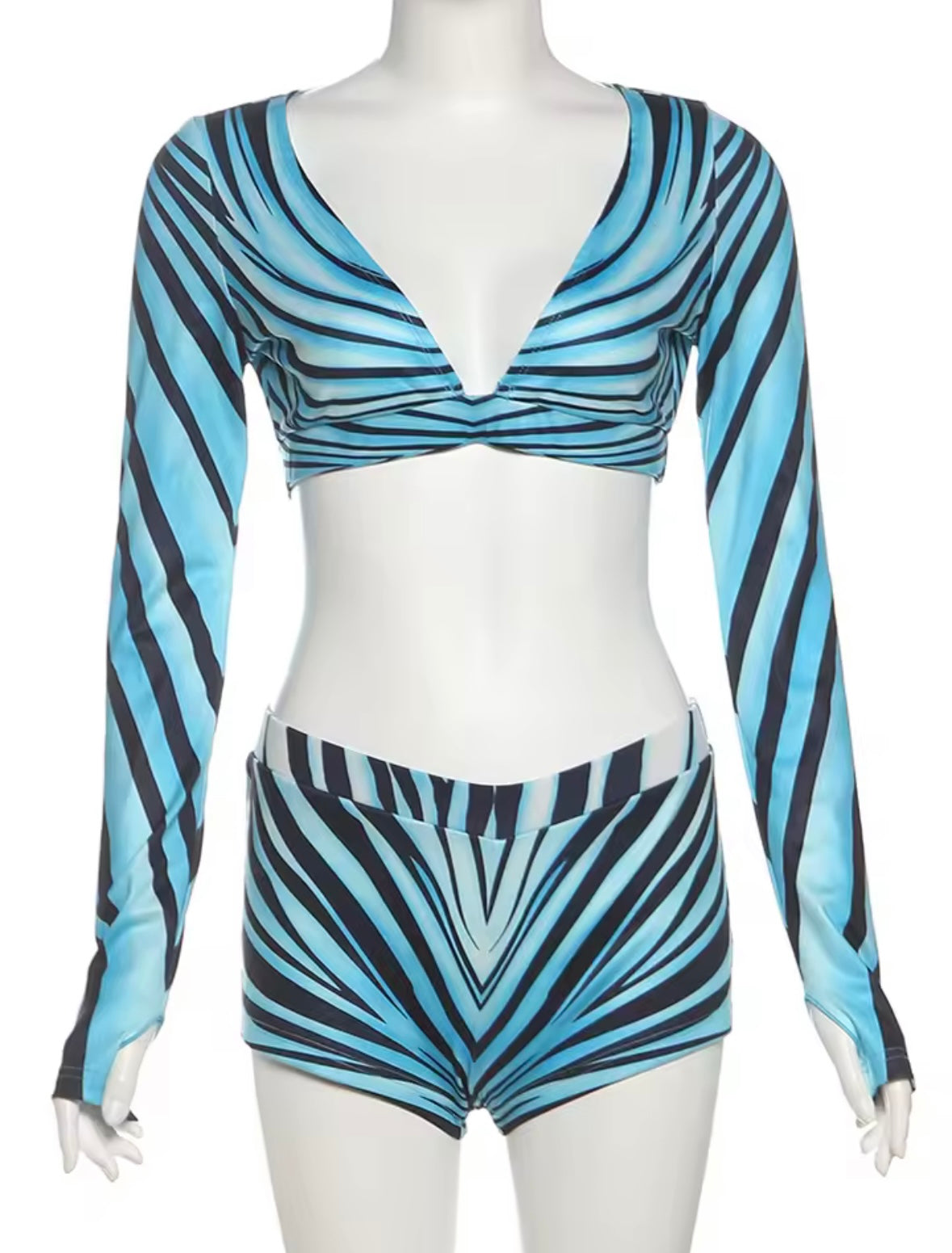 “Material Girl” Blue 2 Piece Set