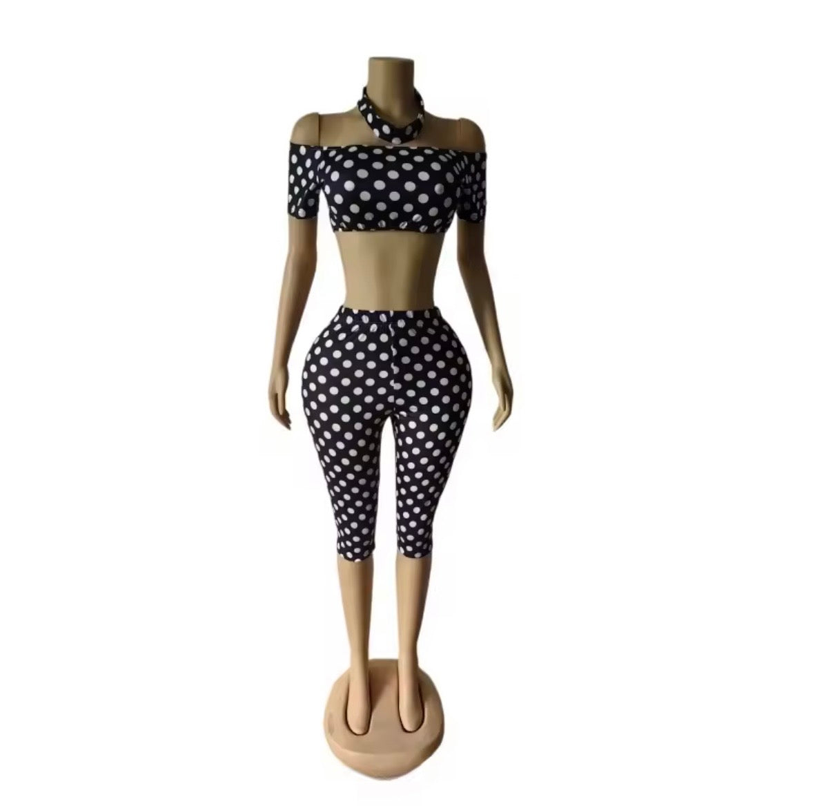 “Please Me” Black Polka 3 Piece Set