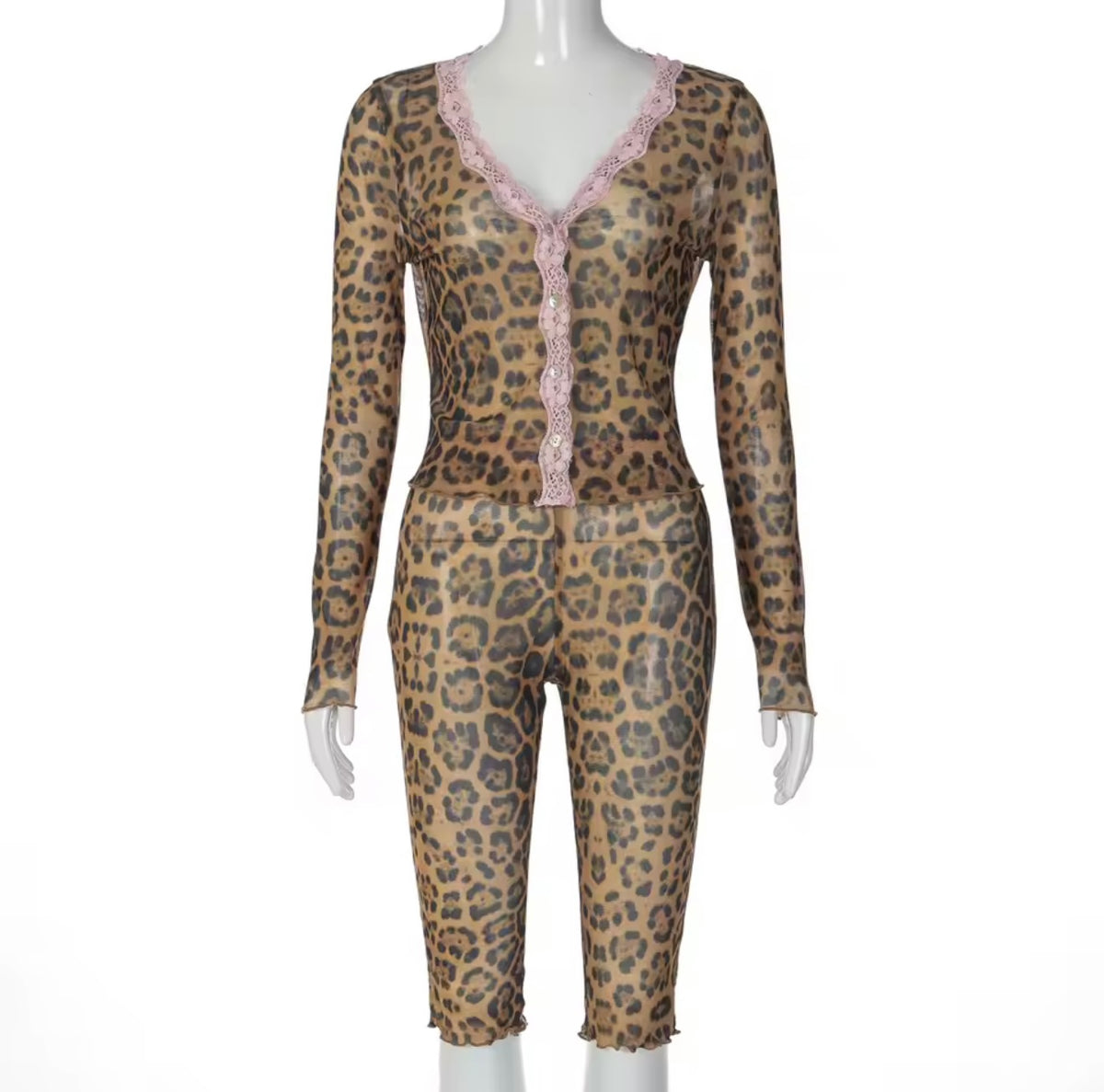 “Lace Leopard” 2 Piece Set