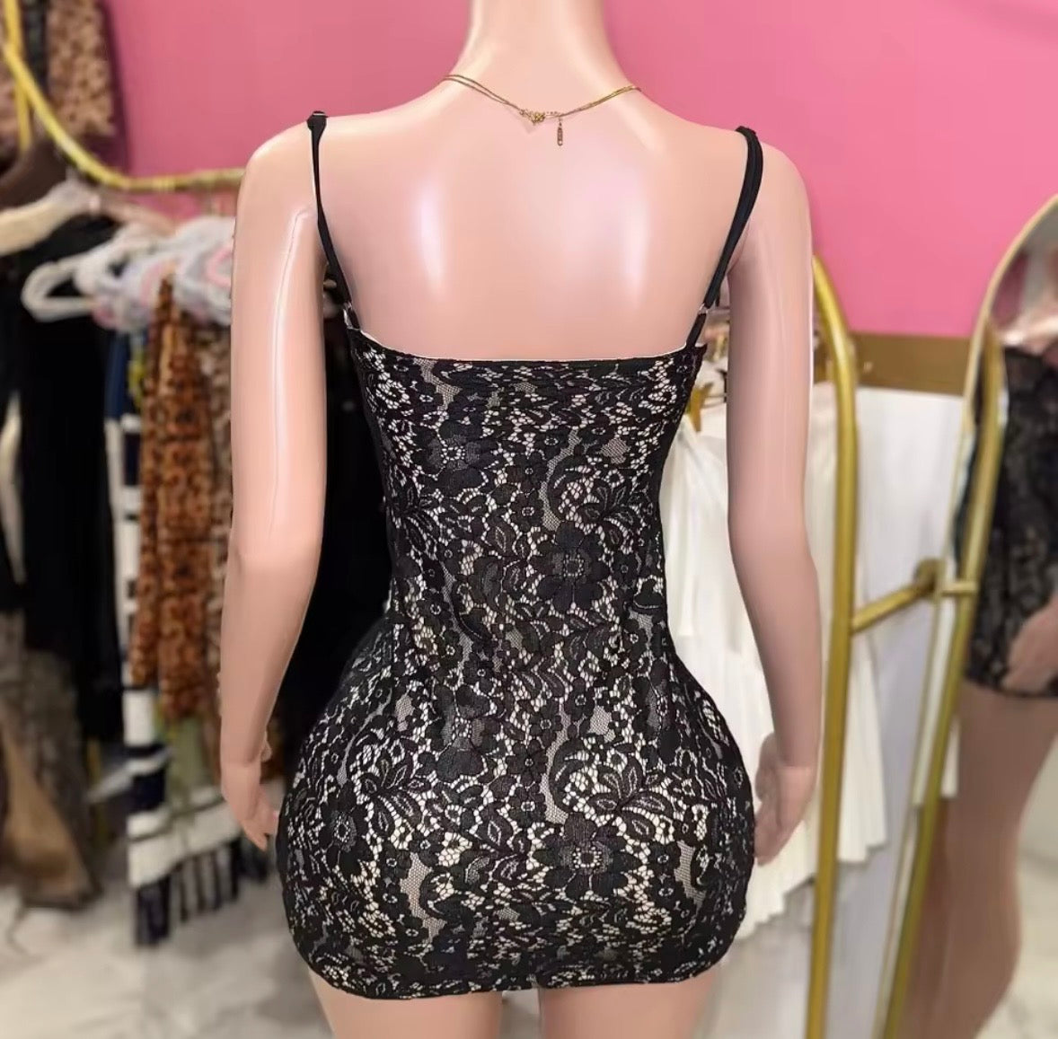 “Lani Lace” Black Dress