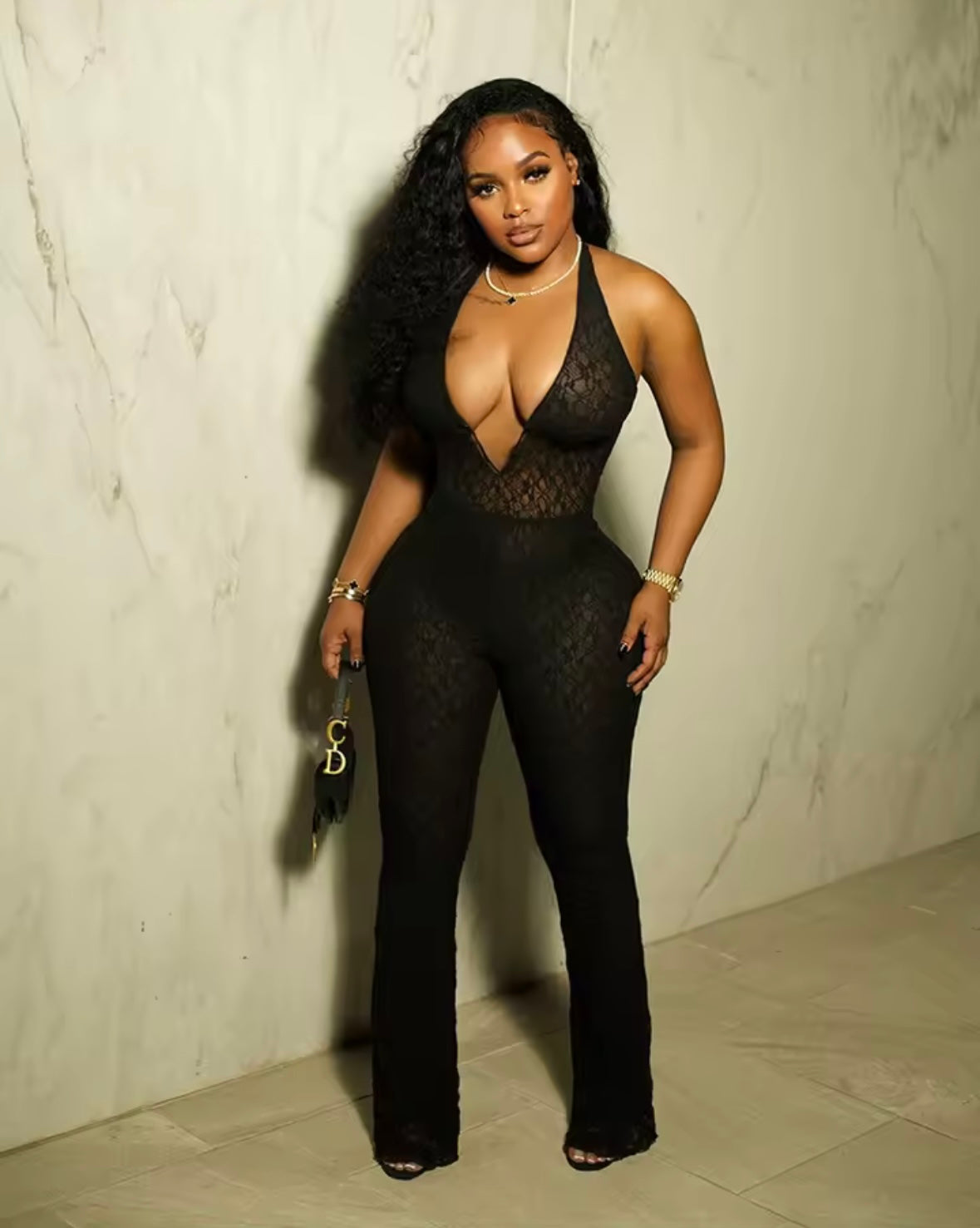 “Lani Lace” Black Jumpsuit