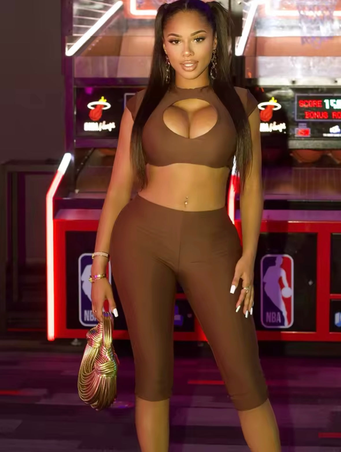 “Peek A Boo” Brown