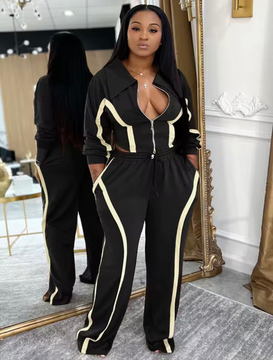 “On The Town” Black 2 Piece Set
