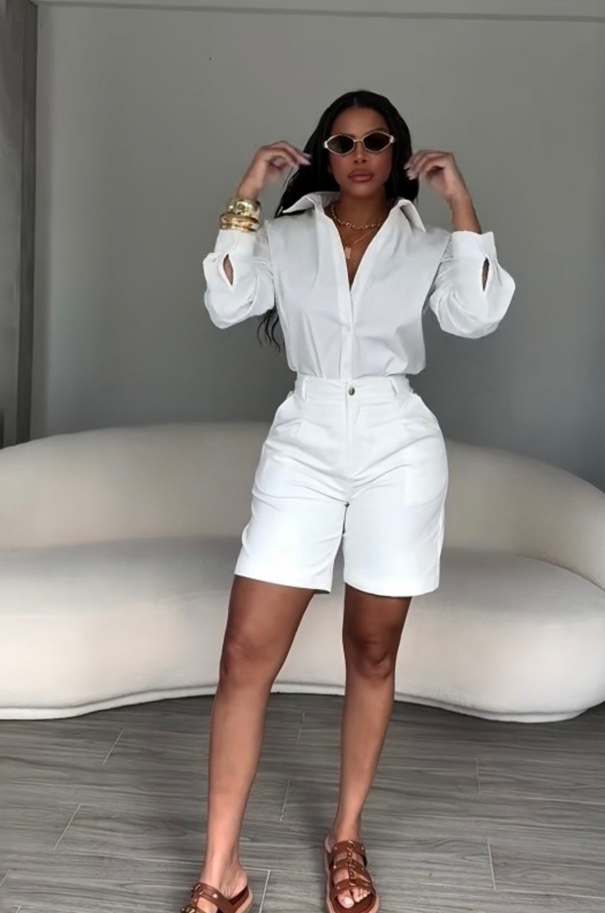 “Booked & Busy” Khaki 2 Piece Set