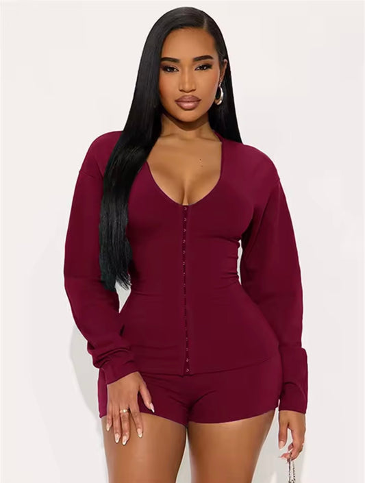 “Classy Girl” Burgundy 2 Piece Set