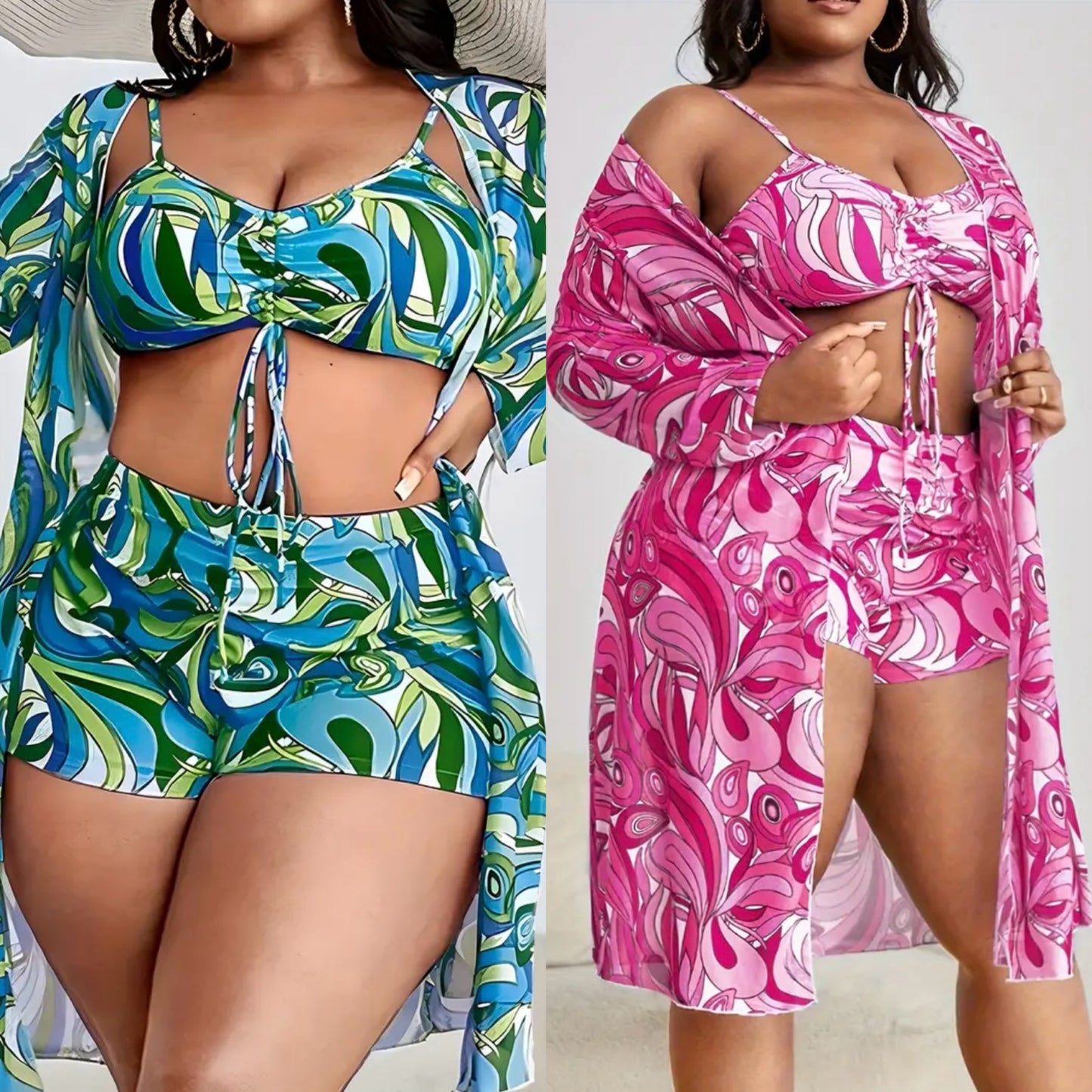 “Rio” Pink 3 Piece Swim Suit