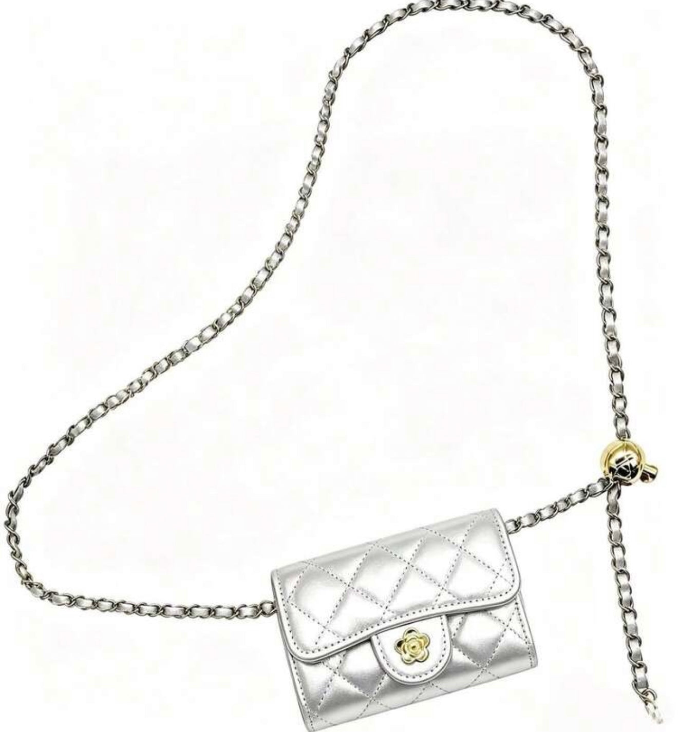 “Lori” Silver Chain Belt