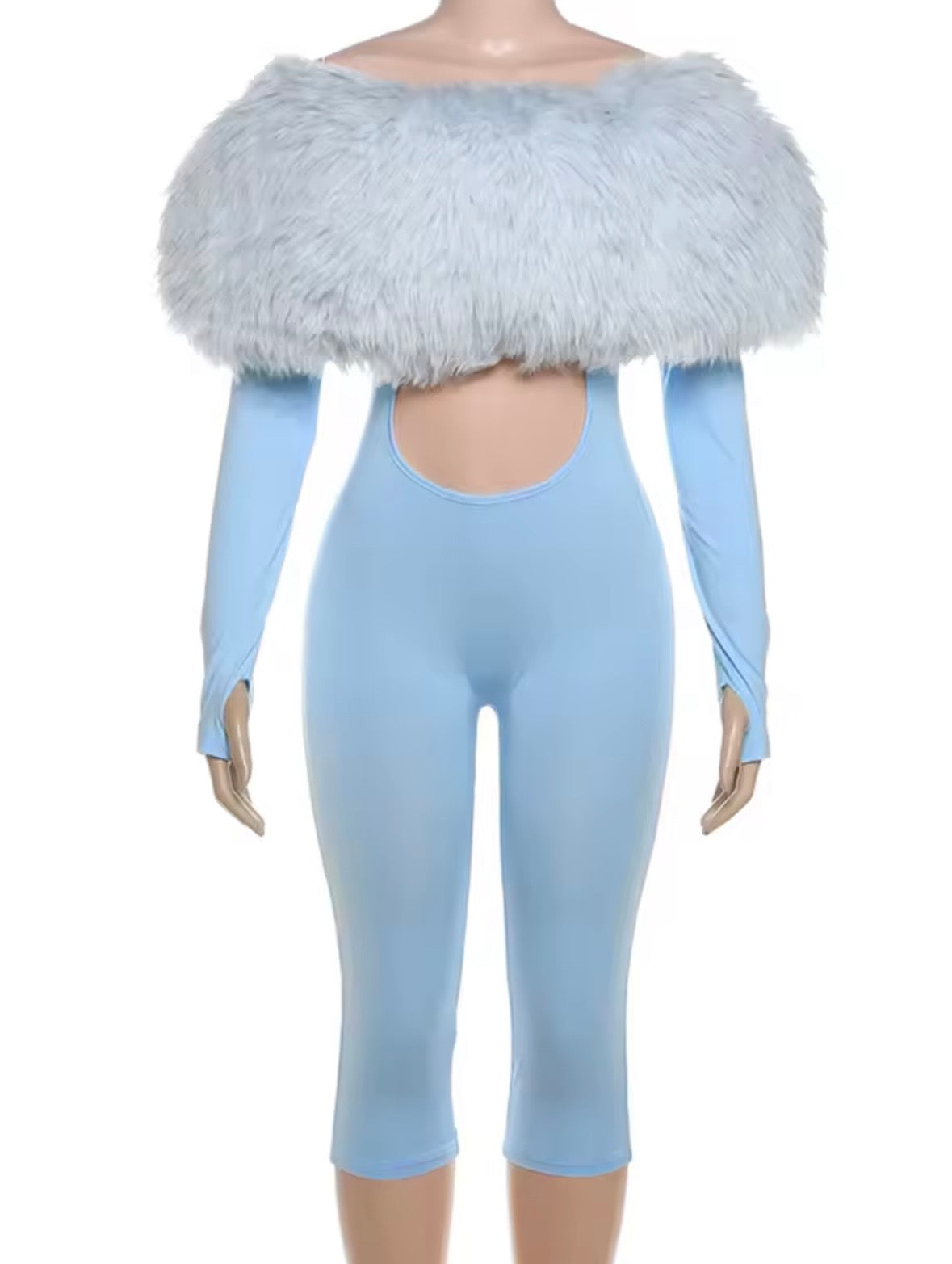 “Cloud 9” Blue Romper