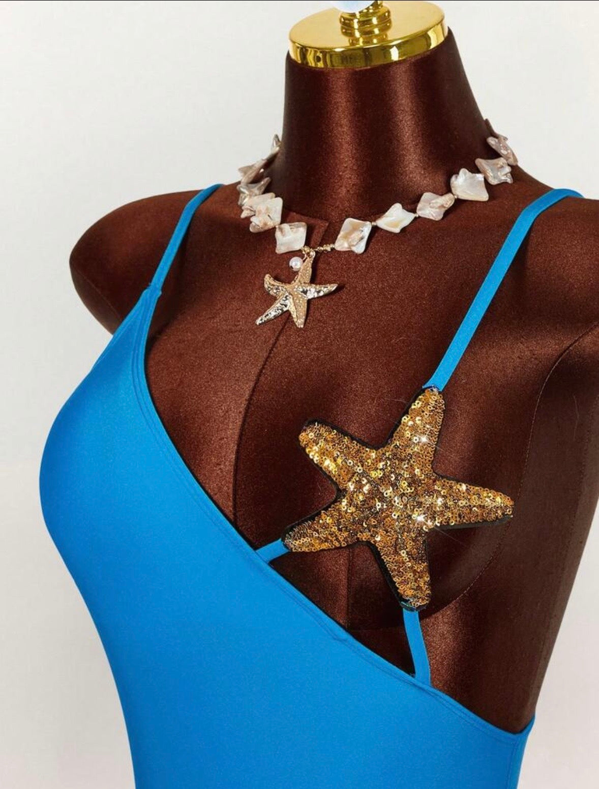 “Ocean Starfish” Blue 2 Piece Swimsuit