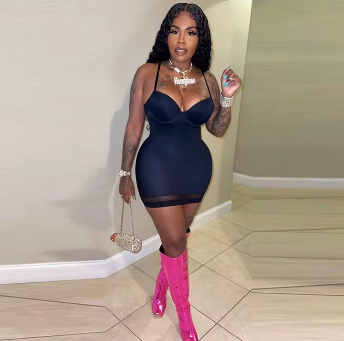 “Mischievous” Nude Dress