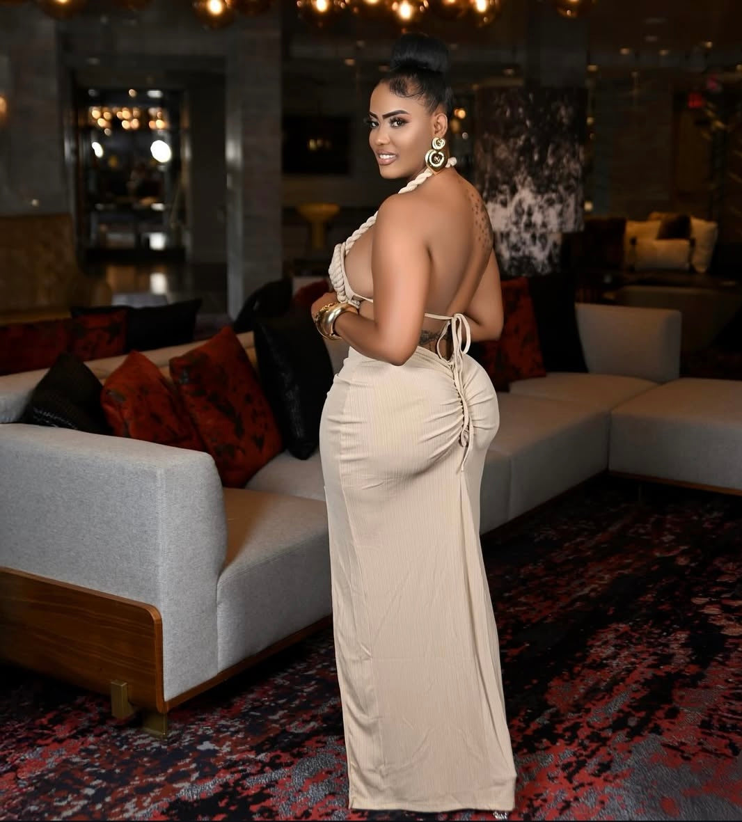 “Venue” Brown Dress