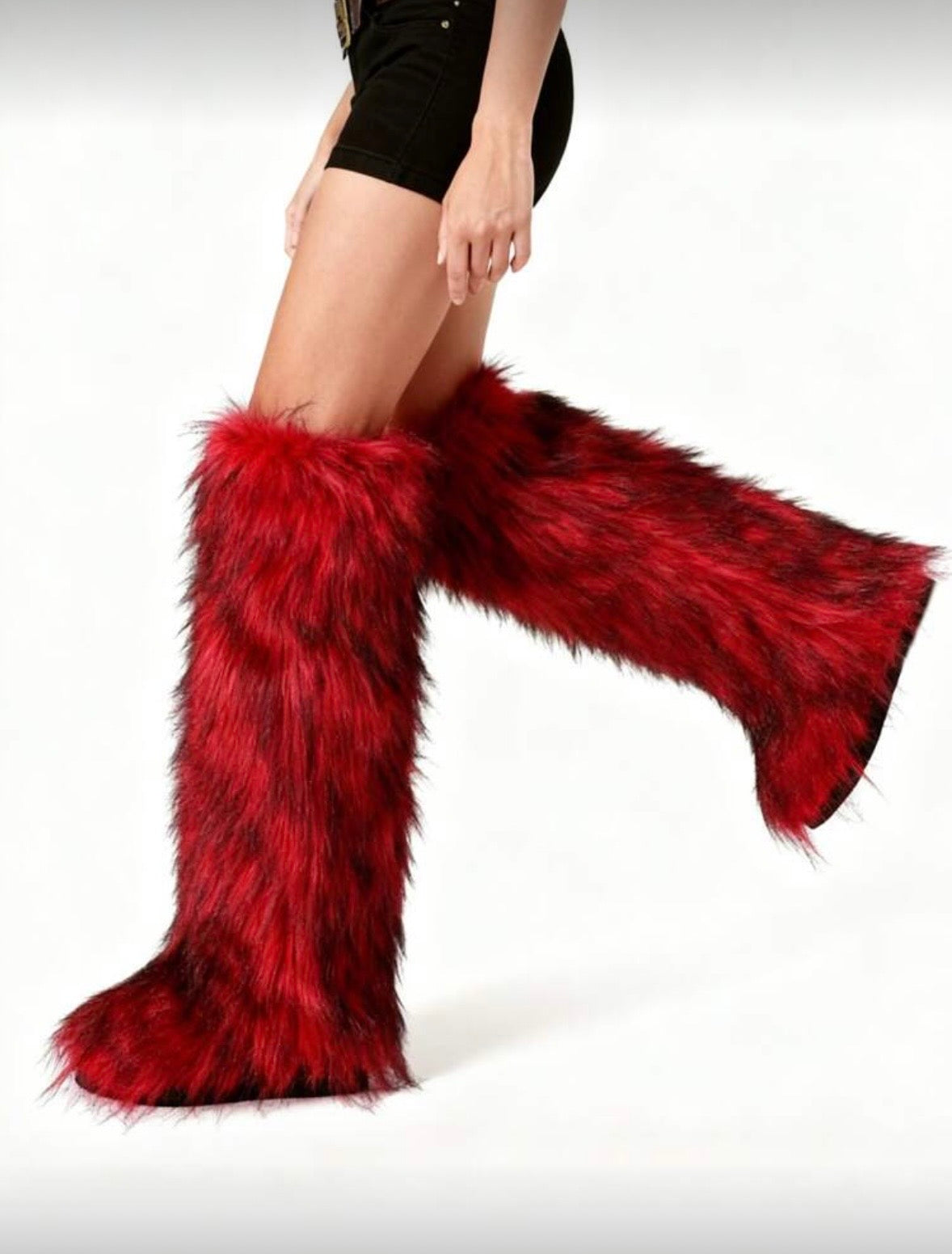 “Fiery Furr” Red Boot