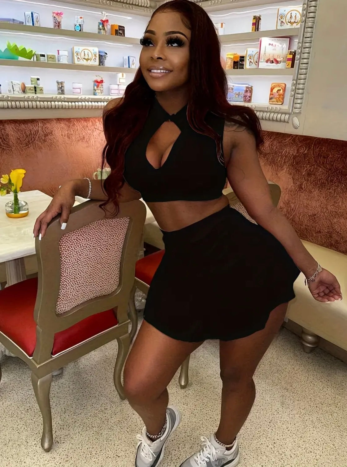 “Tiana” Pink Tennis Skort Set