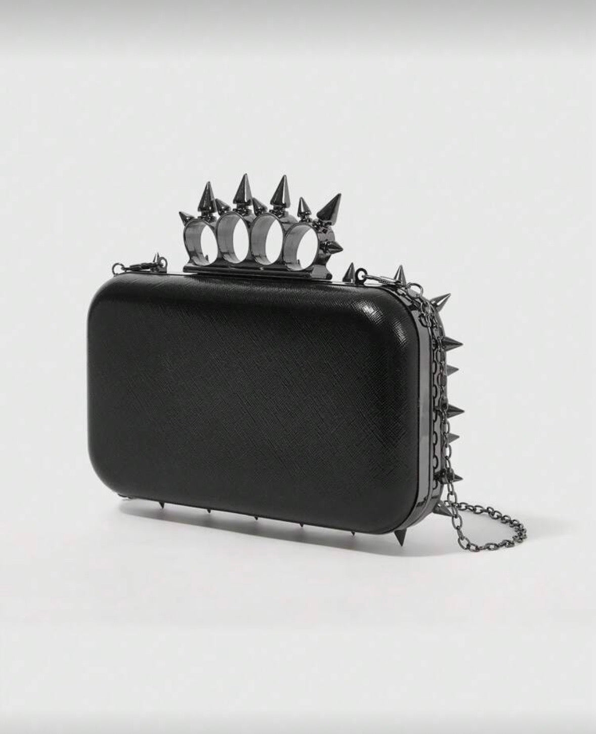 “Spiked Spunk” Black Handbag