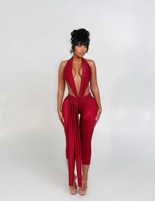 “Prissy” Red Romper