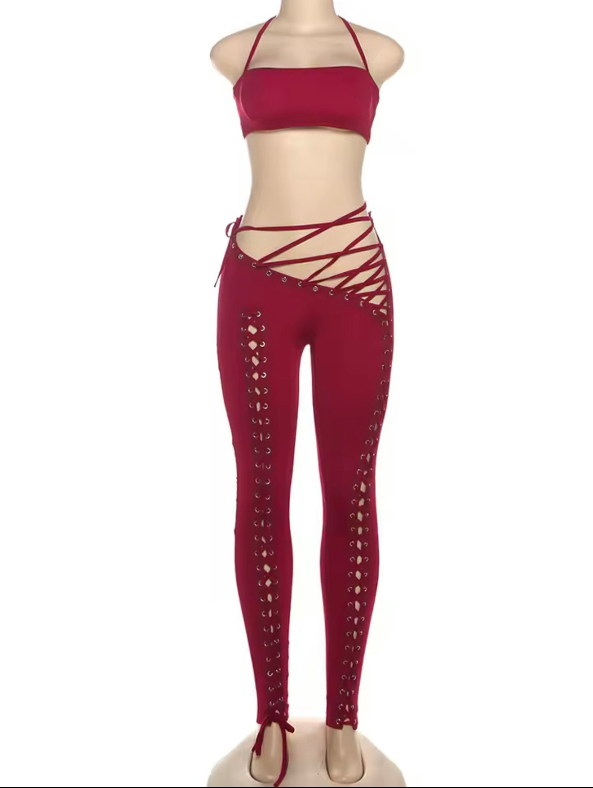 “Slay Train” Burgundy 2 Piece Set