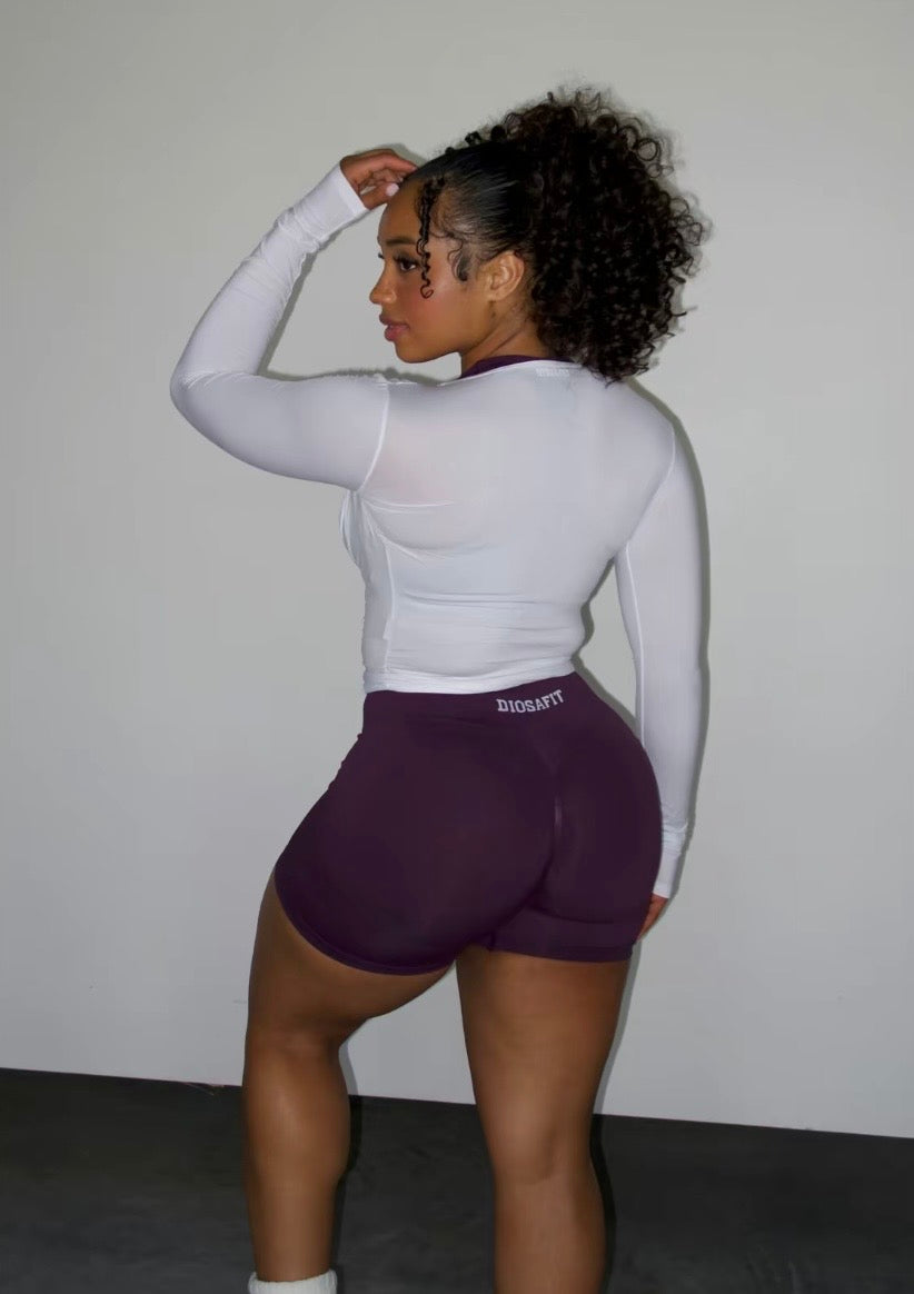 “Ashanti Active” Brown Wrap Top