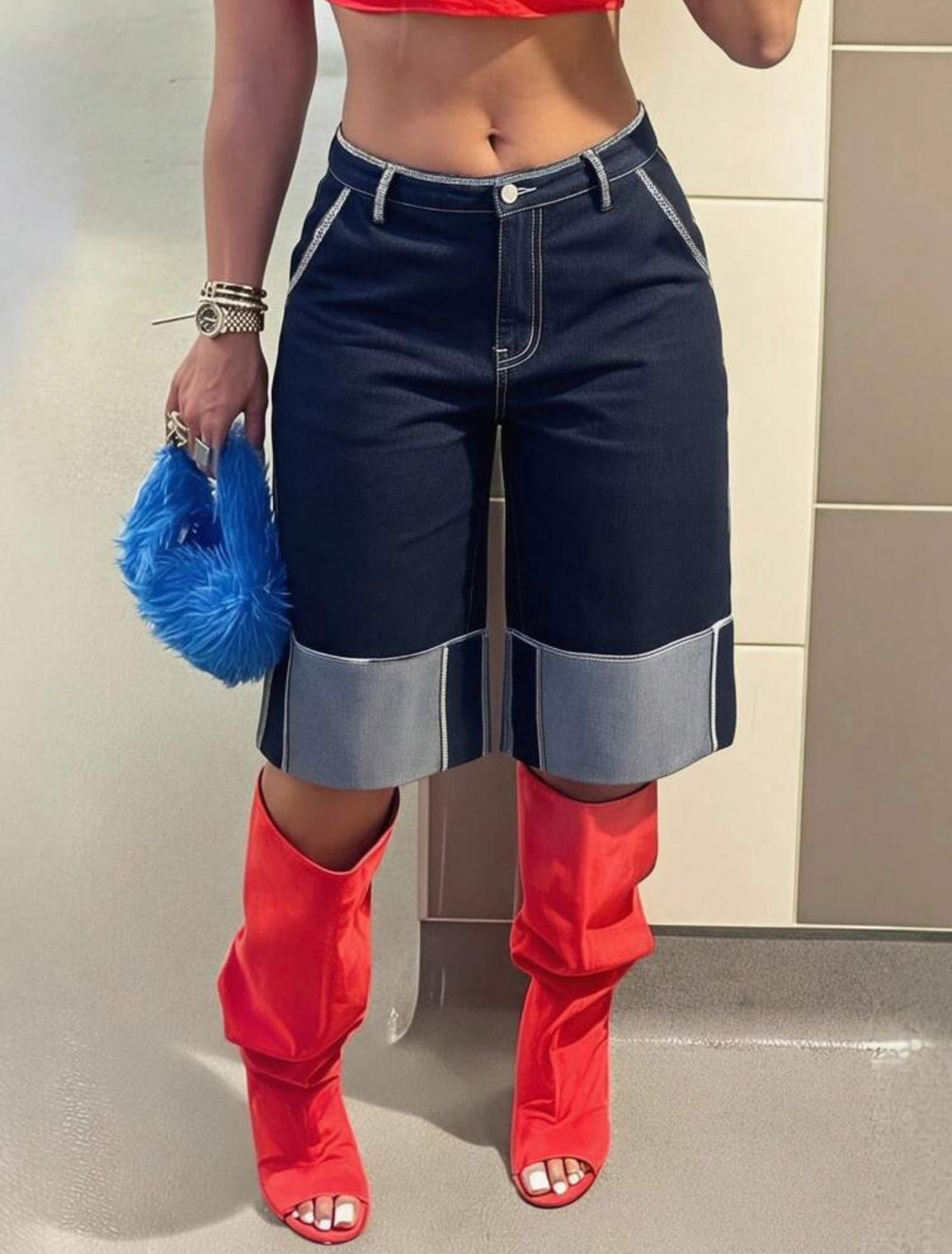 “Cuffing Season” Blue Jean Shorts