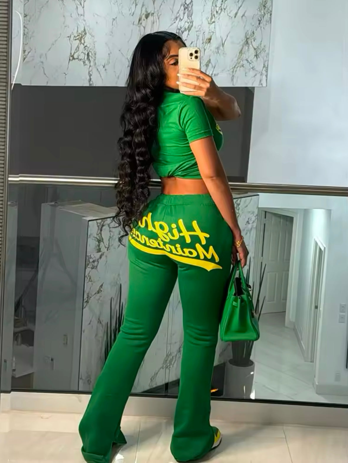 “High Maintenance” Green 2 Piece Set