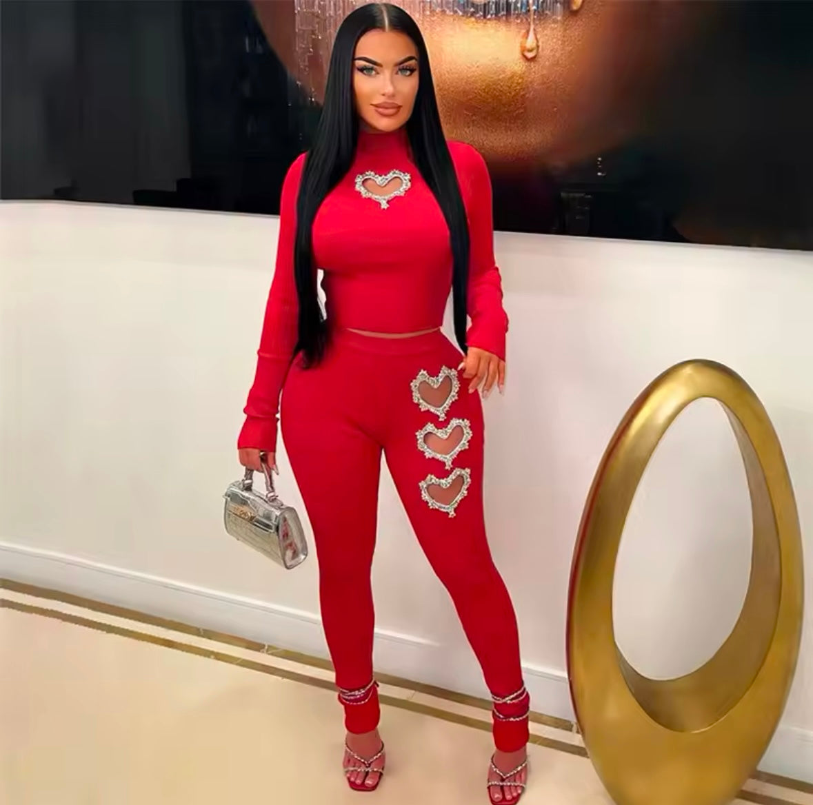 “Blood Diamonds” Red Skirt Set