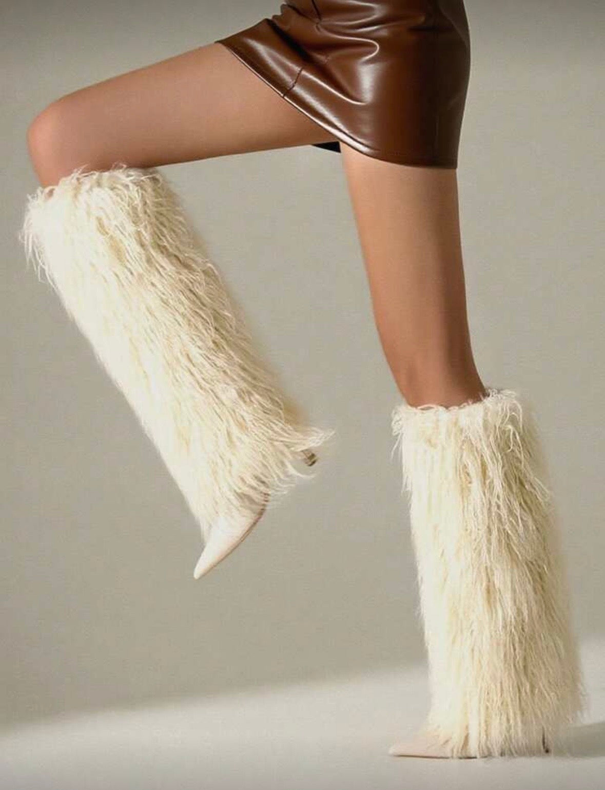 “Lawtey Furr” Apricot Boot