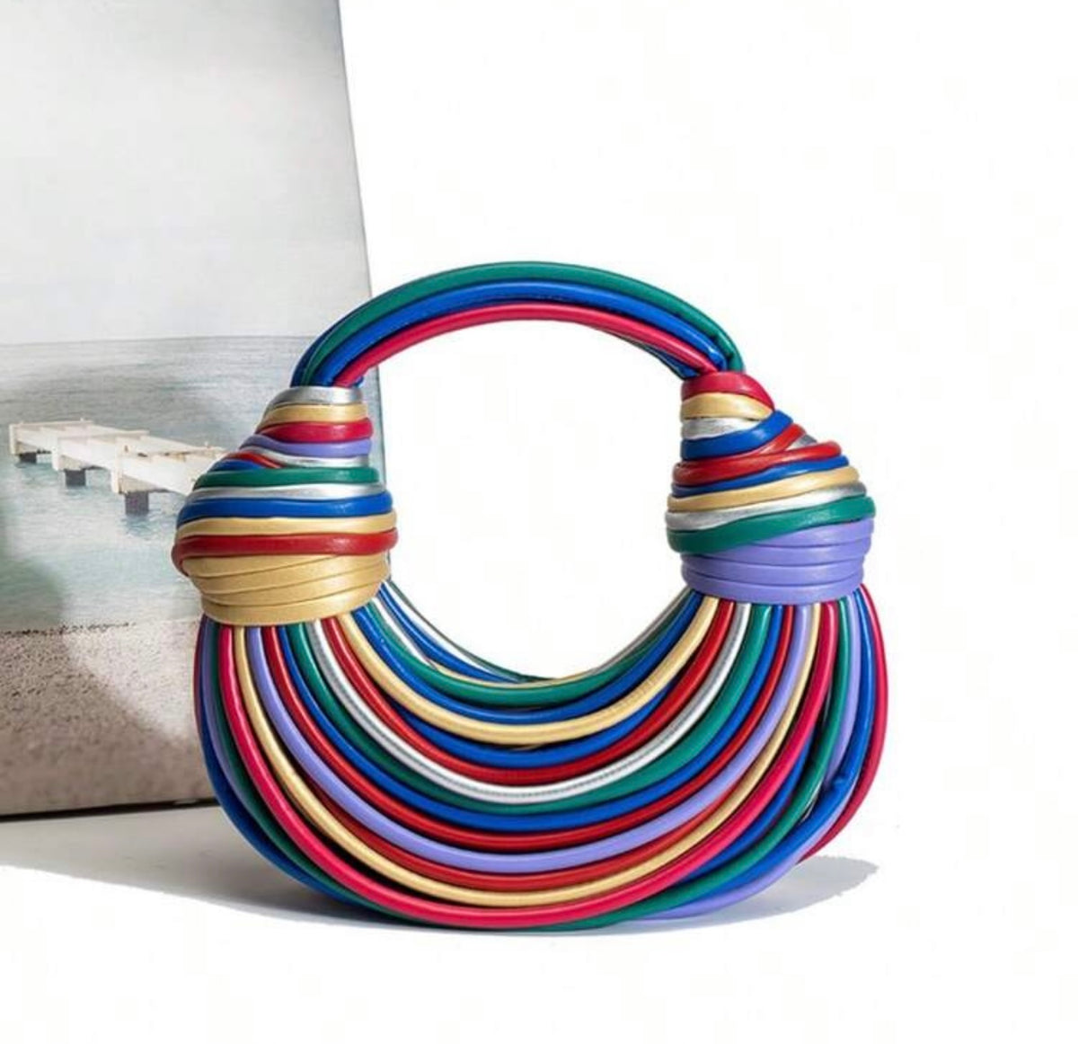 “Rita Rope” Multicolor Handbag