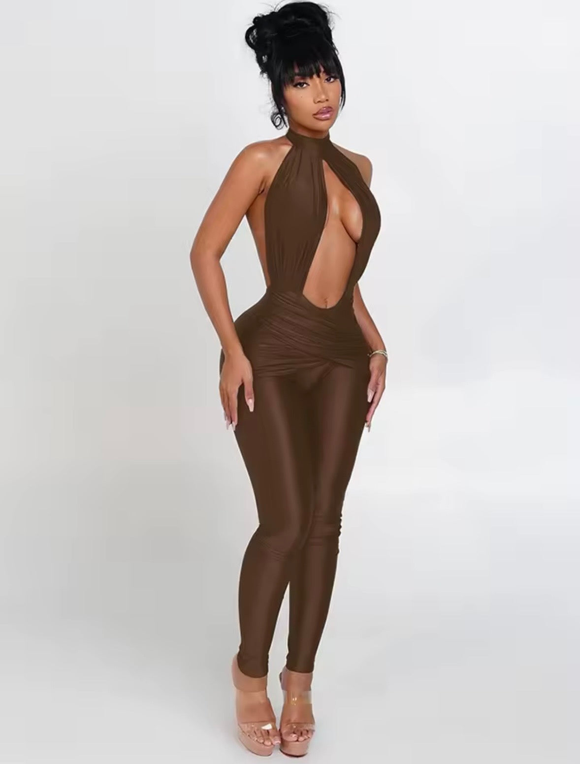 “Rapunzel” Burgundy Jumpsuit