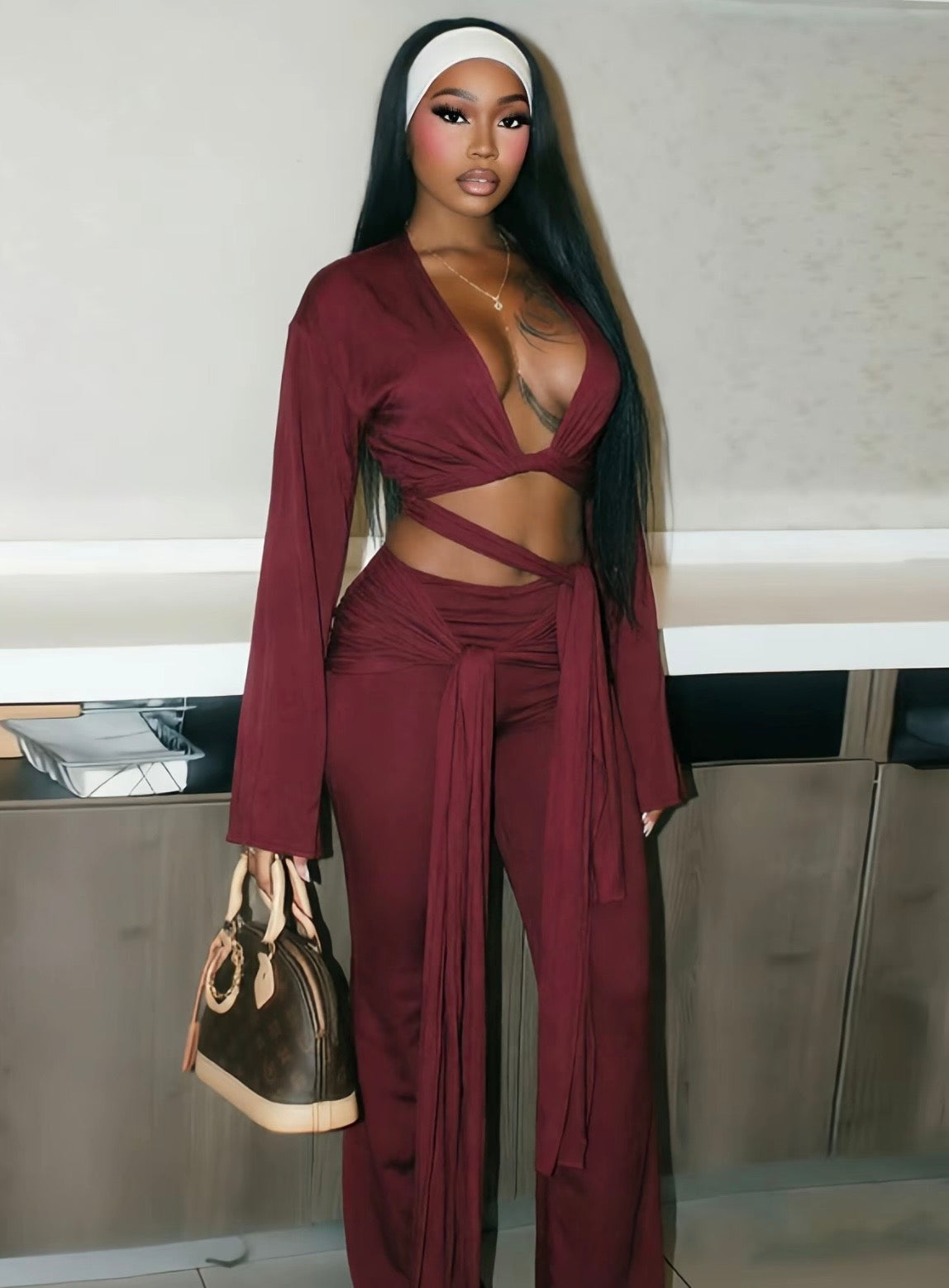“Slay Day” Apricot 2 Piece Set