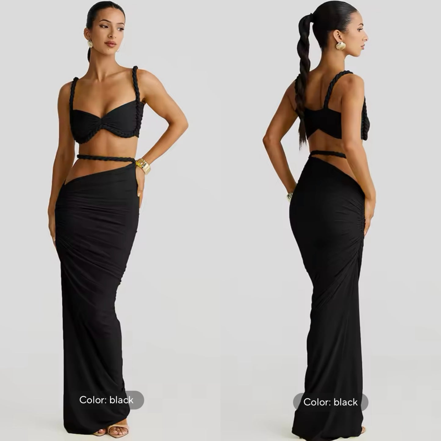 “Twist & Turns” White 2 Piece Set
