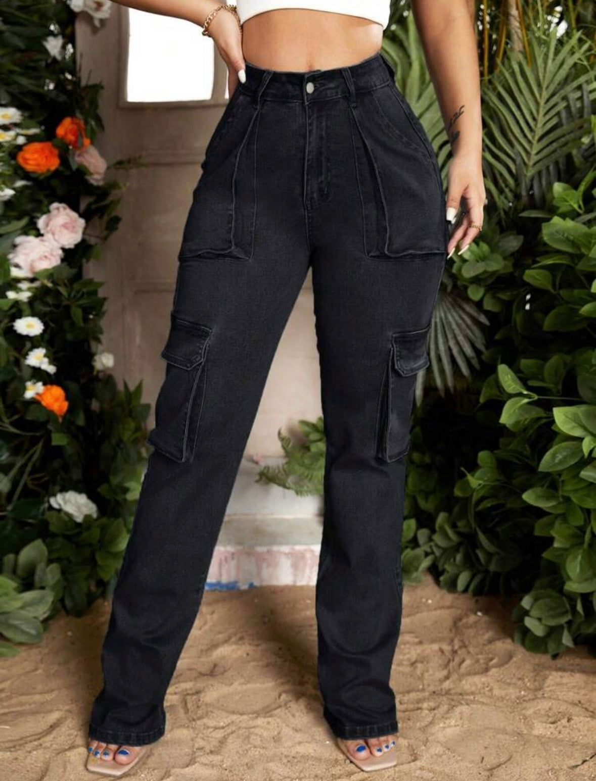 “Dakota Denim” Brown Cargo Jeans
