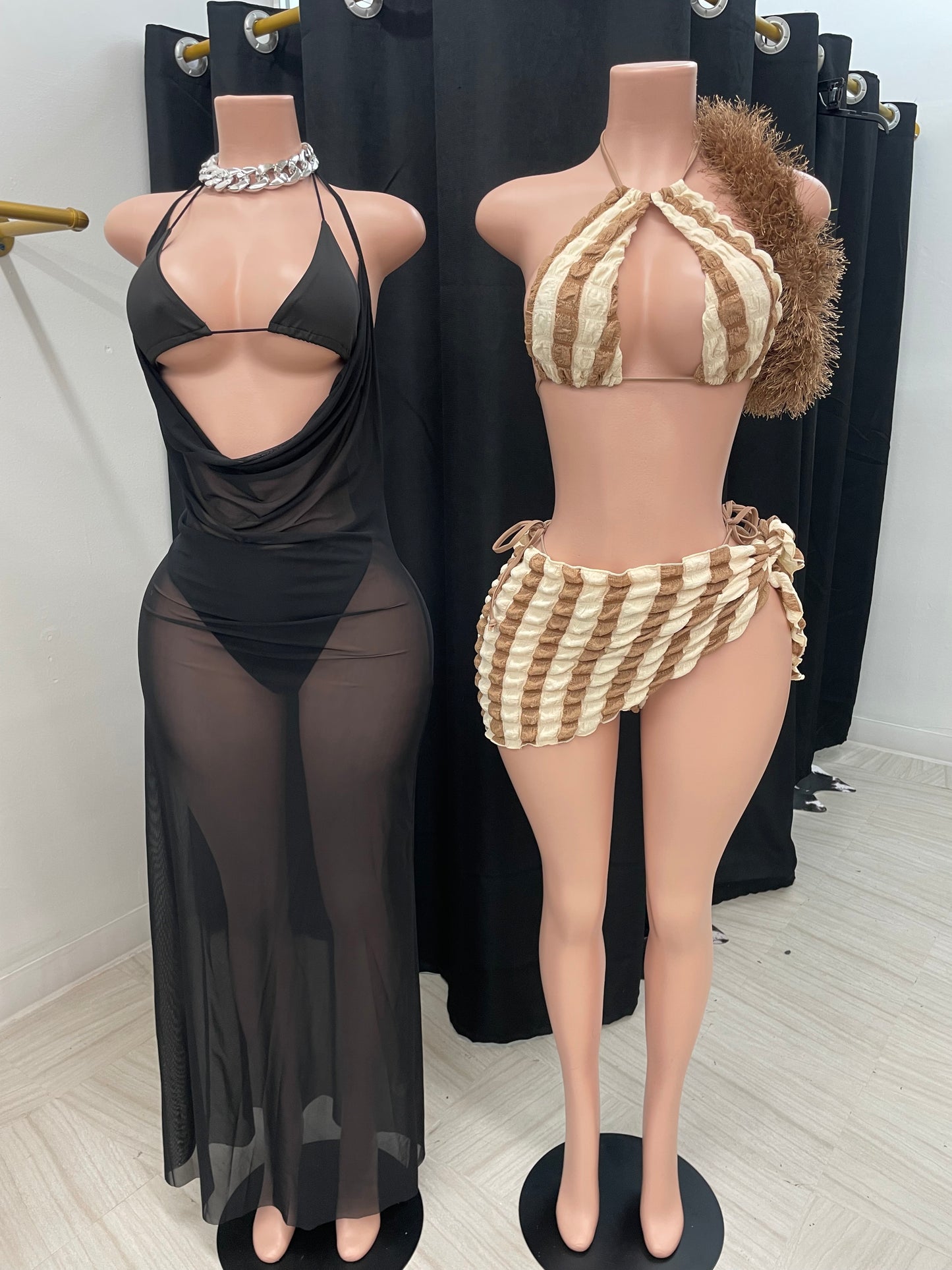 “Sec See” Black 3 Piece Swimsuit
