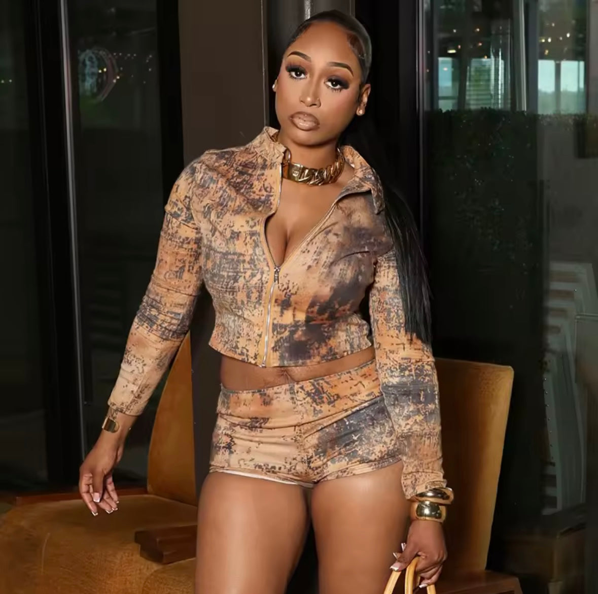 “Shisha” Brown 2 Piece Set