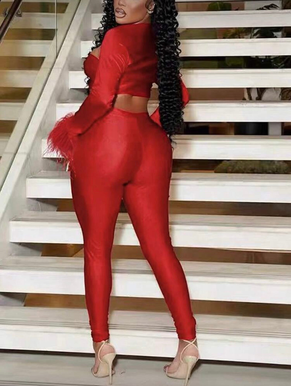 “Meow” Red 3 Piece Set