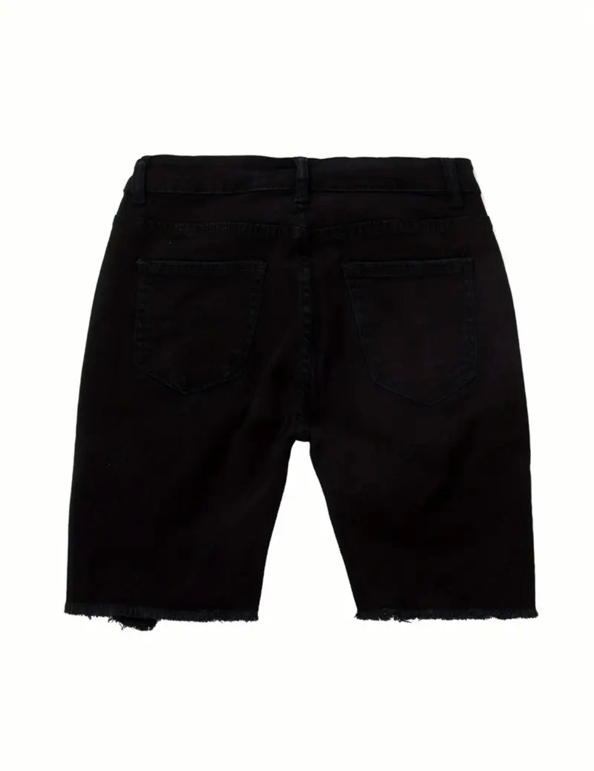 “Yancy” Black Jean Shorts